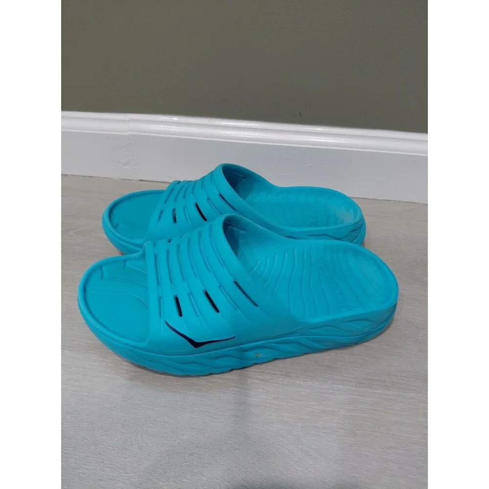 Hoka Ora Recovery Slides Unisex Men's Size 7 Women Size 9  Scuba Blue